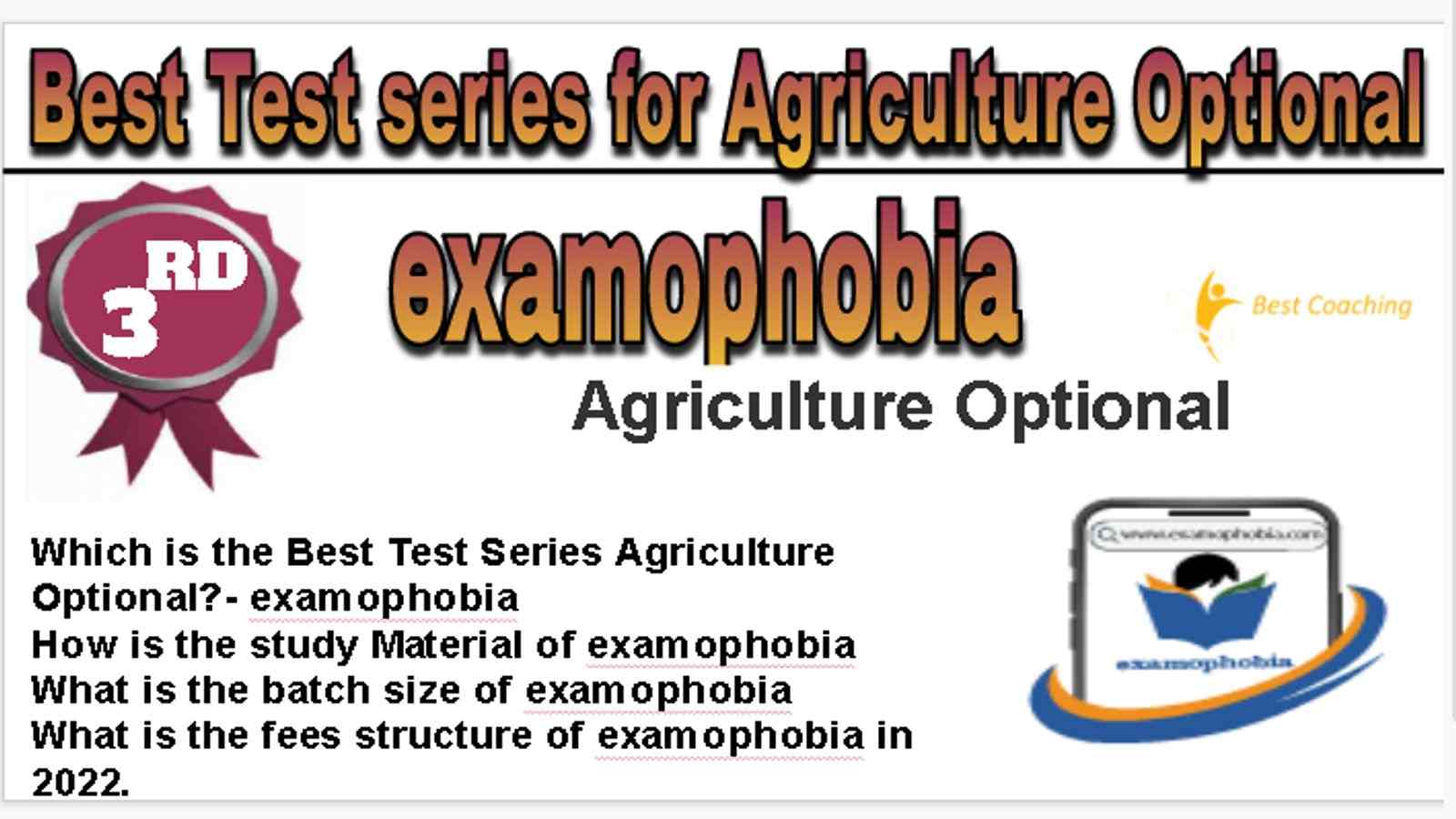 Rank 3 Best Test series for Agriculture Optional