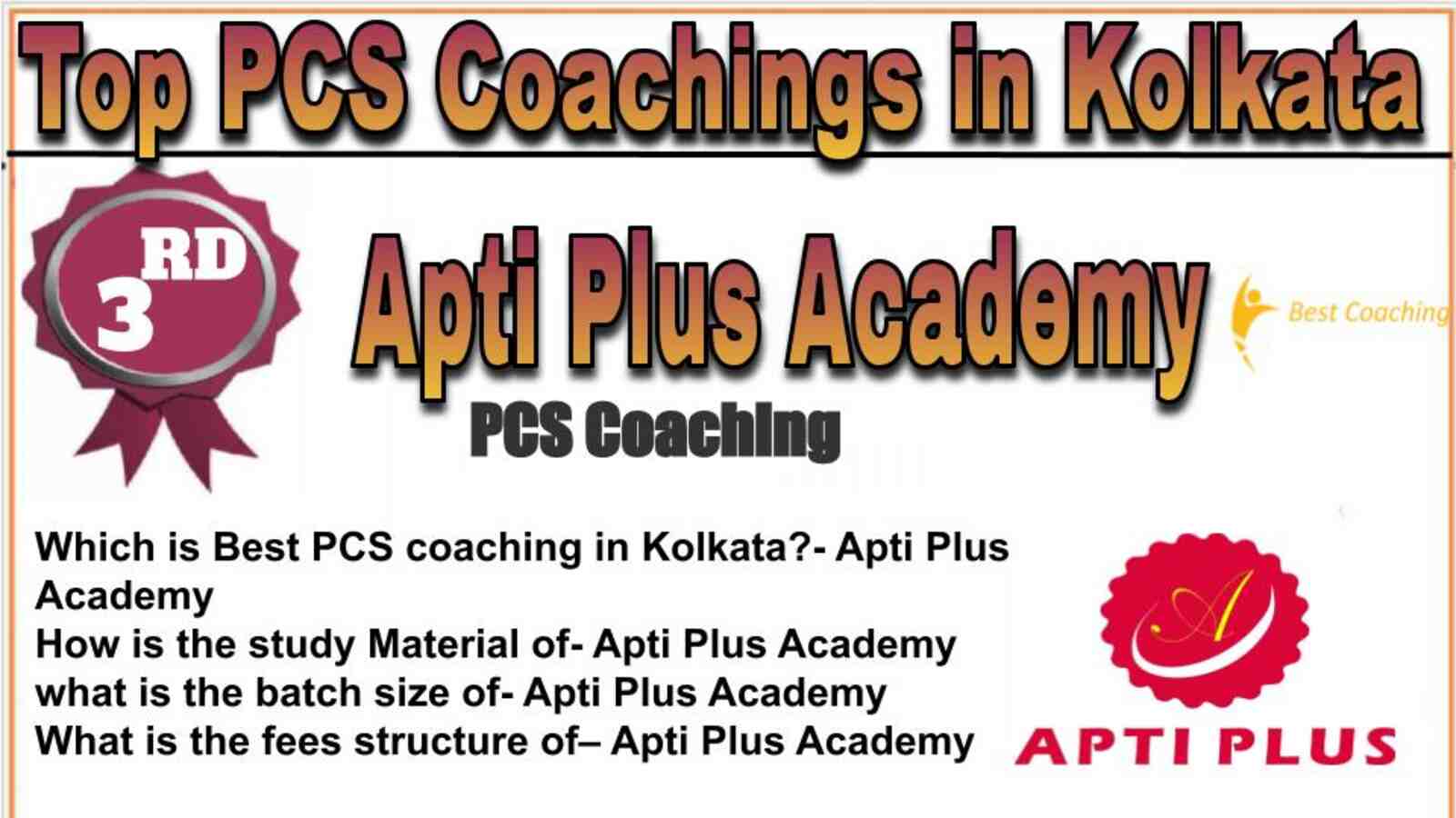 Rank 3 top PCS coachings in Kolkata