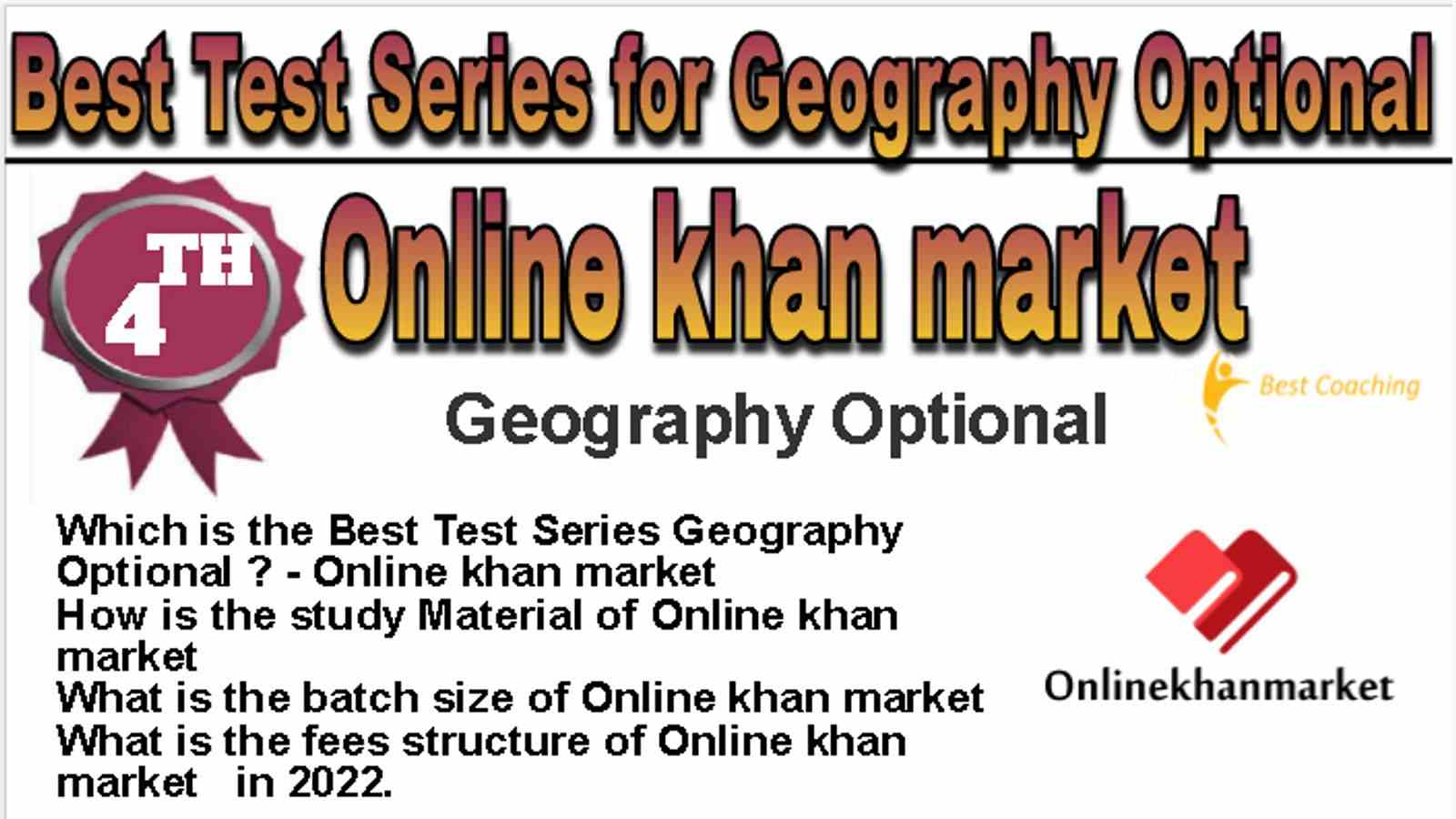Rank 4 Best Test Series for Geography Optional