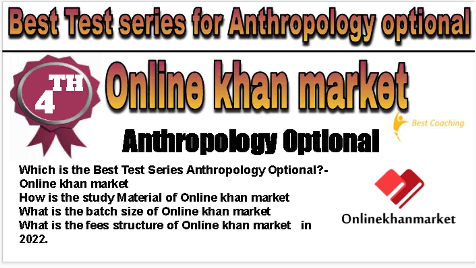 Rank 4 Best Test series for Anthropology optional