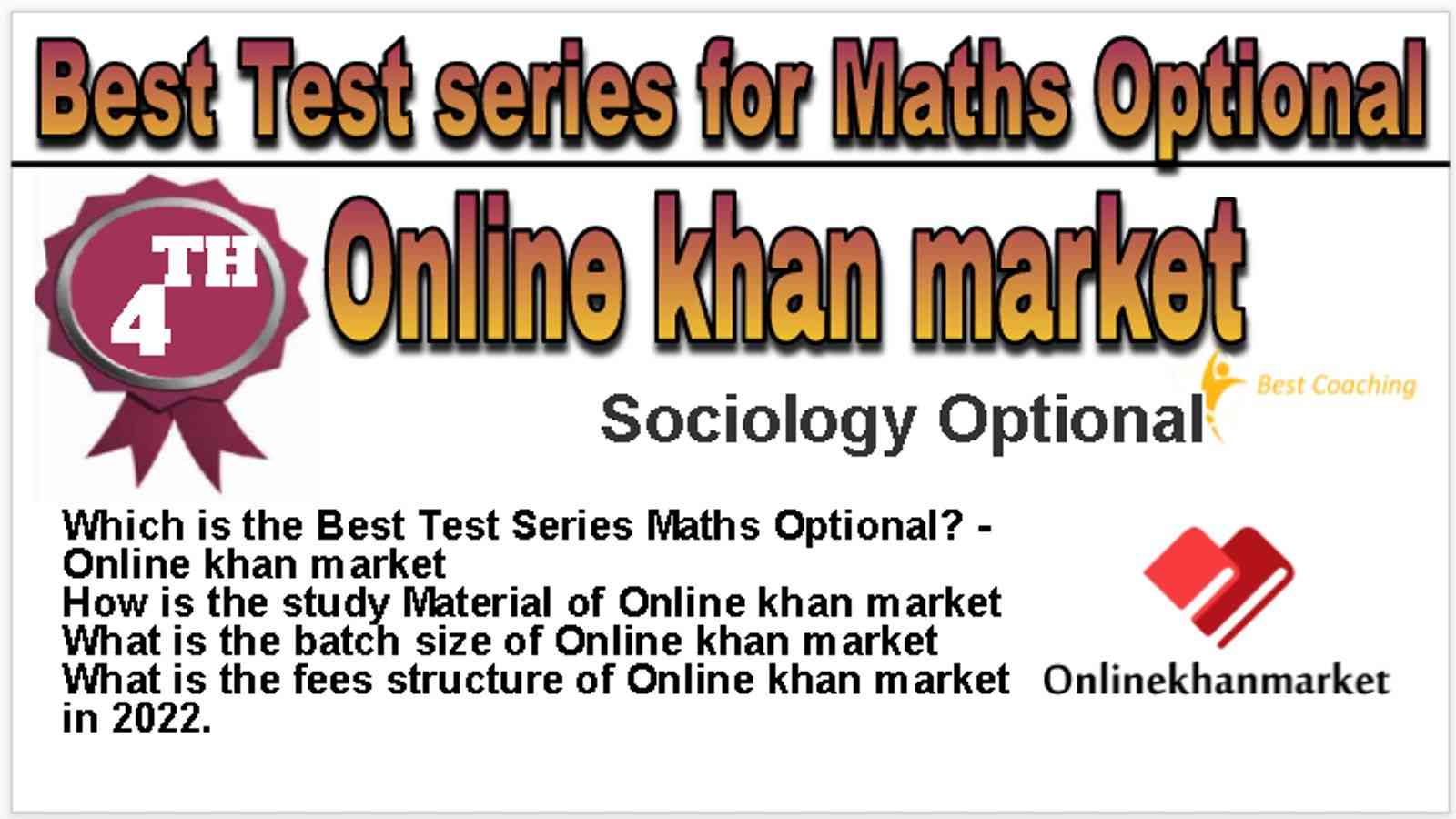 Rank 4 Best Test series for Maths Optional
