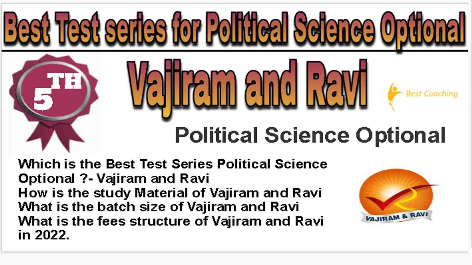 Rank 5 Best Test series for Political Science Optional