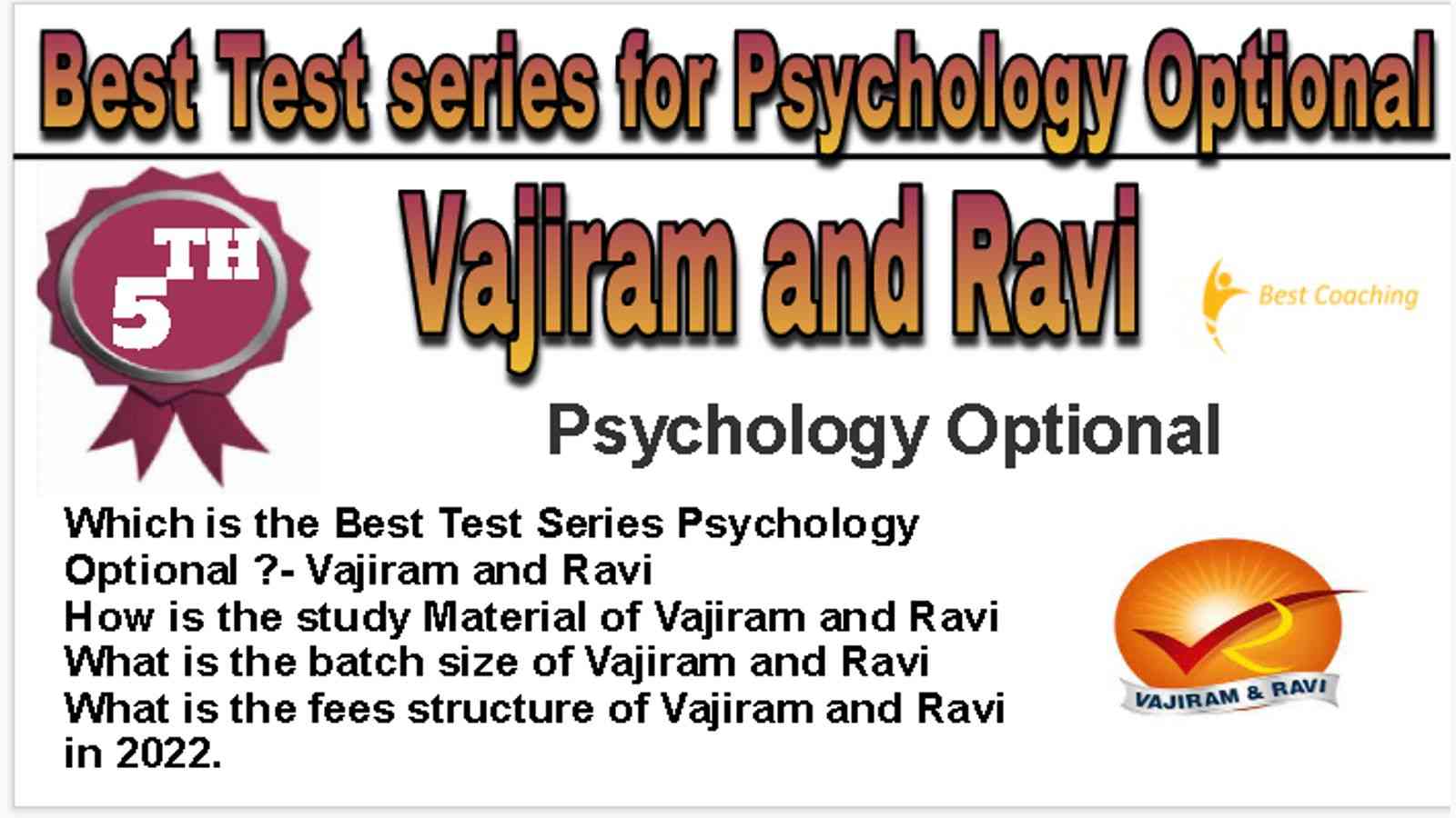 Rank 5 Best Test series for Psychology Optional