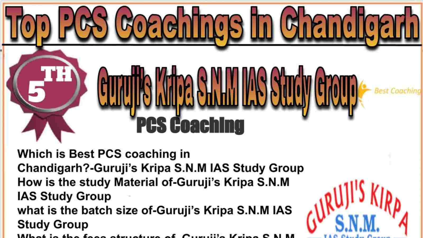 Rank 5 top PCS coachings in Chandigarh