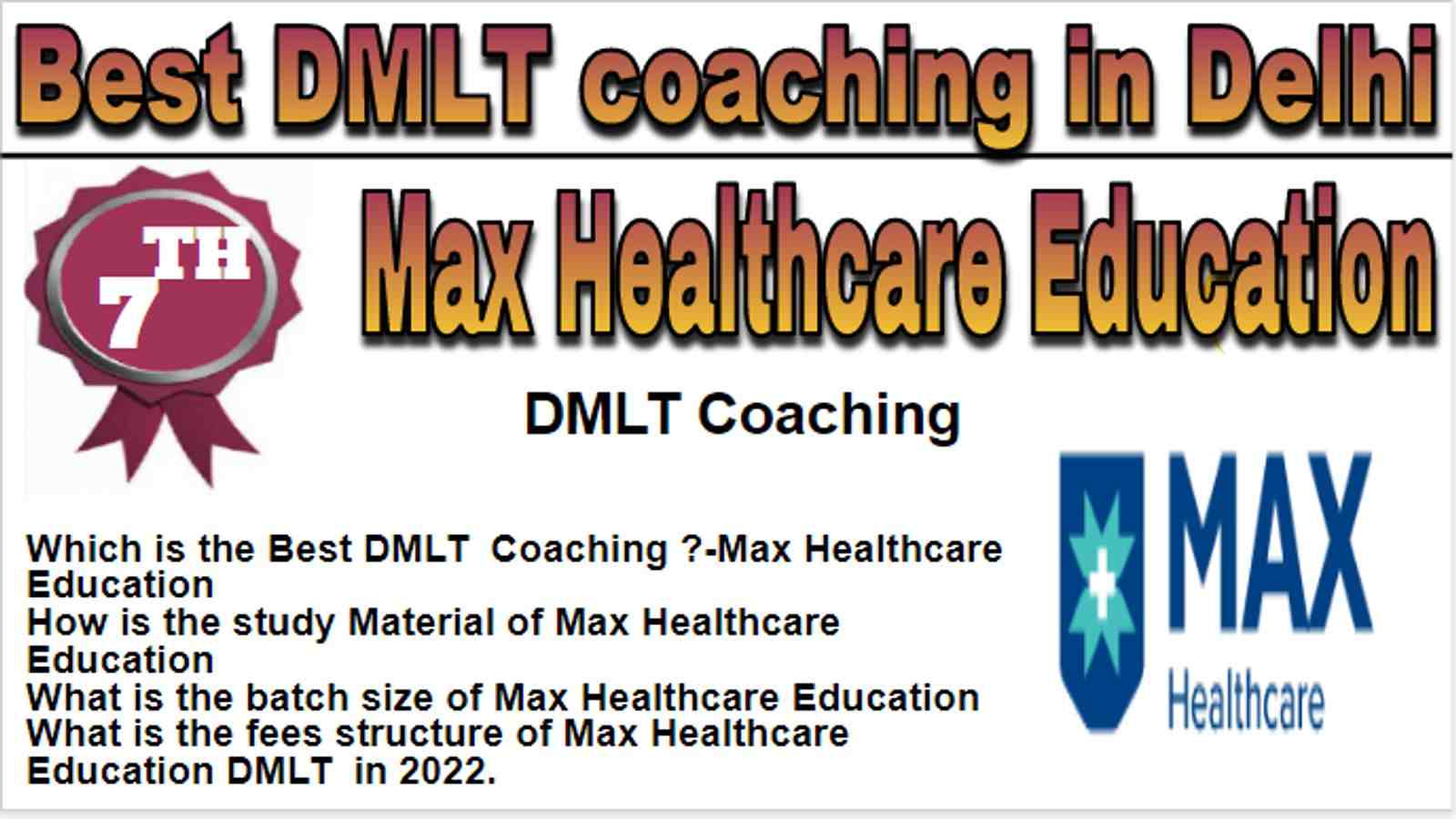 Rank 7 Best DMLT Coaching in Delhi