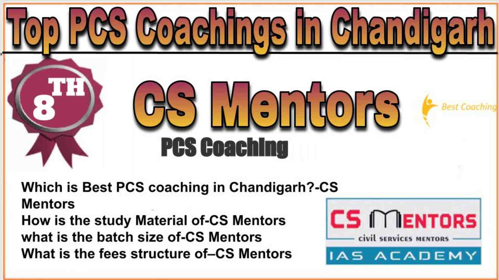 Rank 8 top PCS coachings in Chandigarh