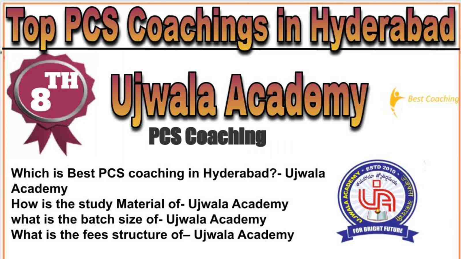 Rank 8 top PCS coachings in Hyderabad