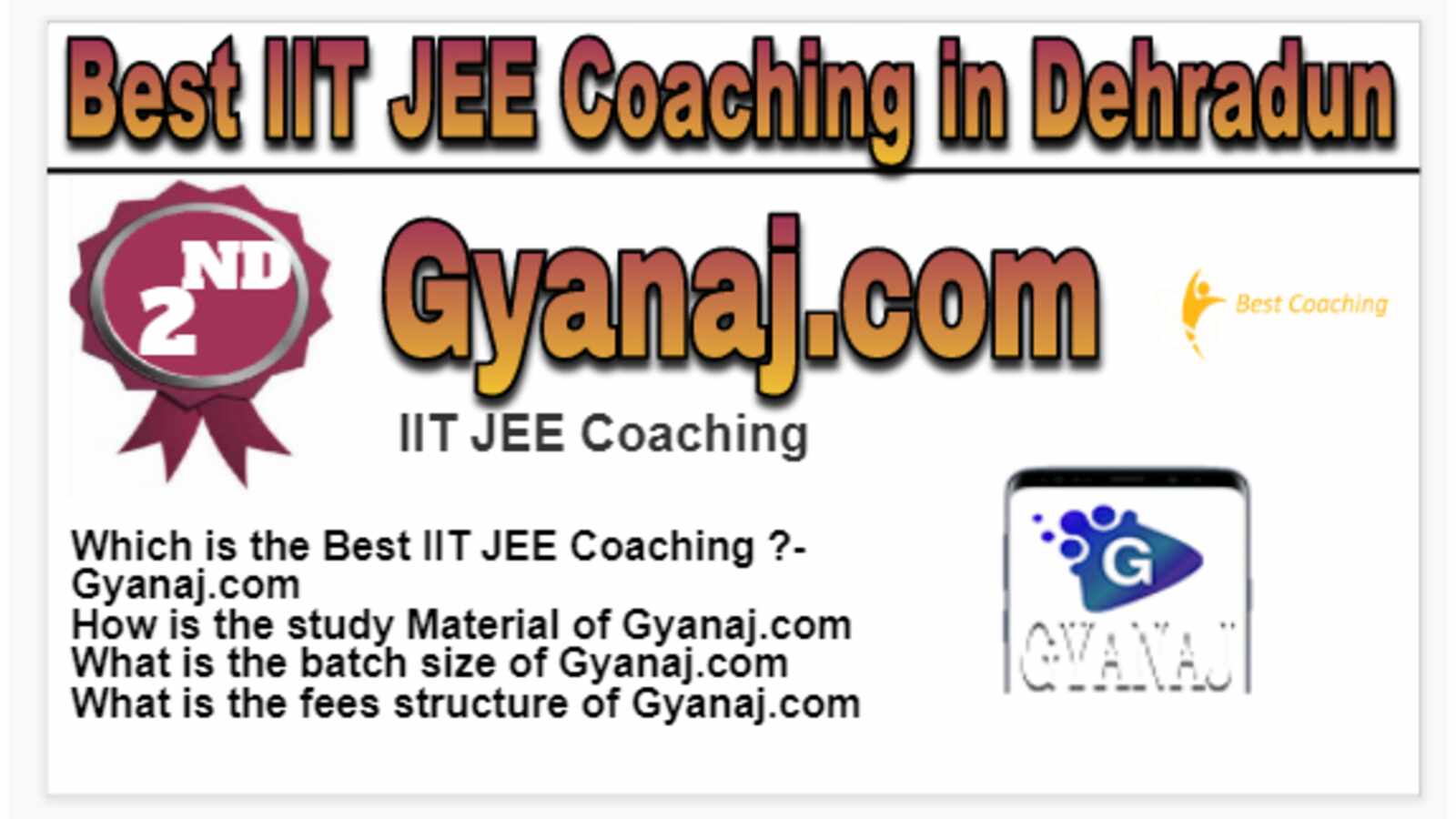 Rank 2 Best IIT JEE Coaching in Dehradun
