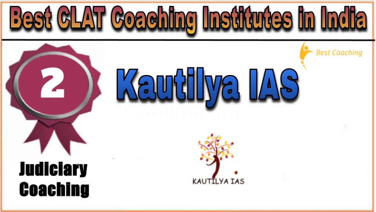 Rank 2 Kautilya IAS Best CLAT Coaching in India