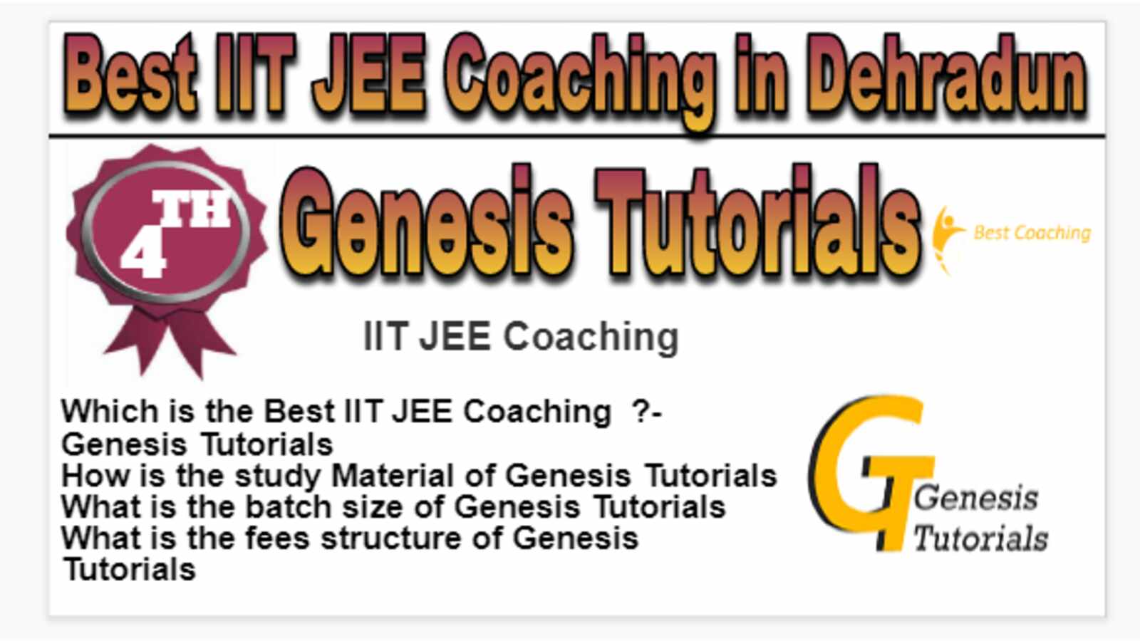Rank 4 Best IIT JEE Coaching in Dehradun