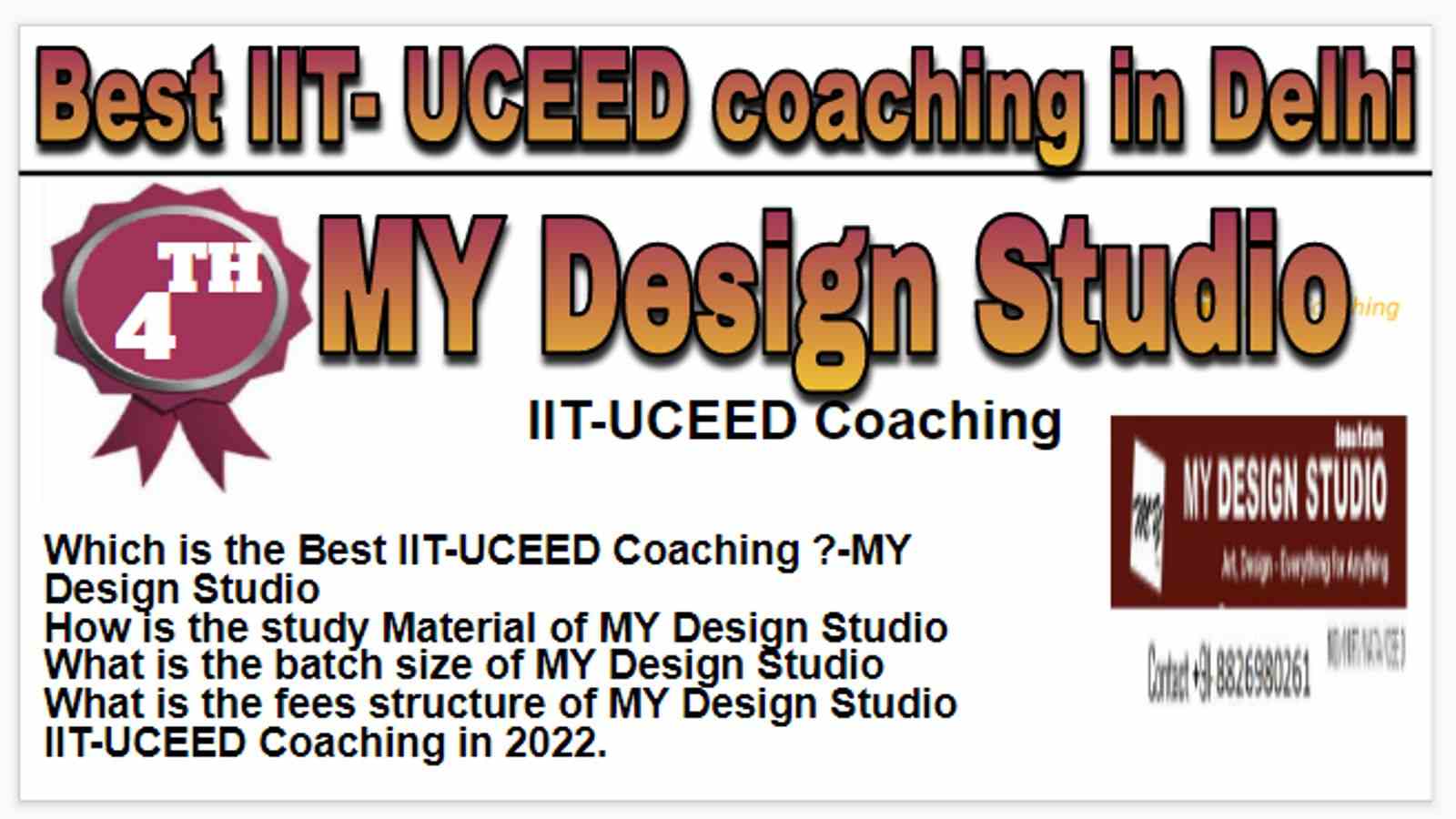 Rank 4 Best IIT- UCEED coaching in Delhi