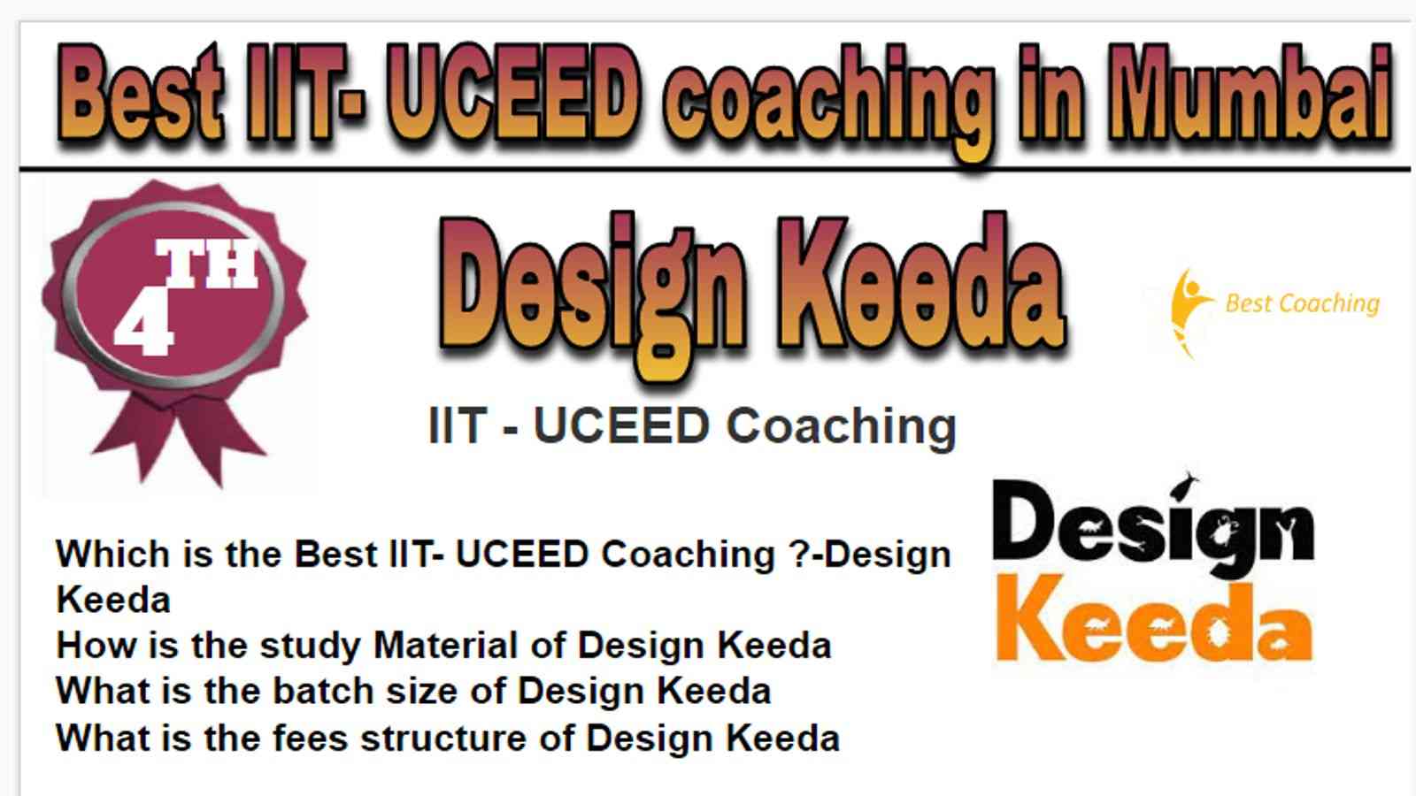 Rank 4 Best IIT- UCEED coaching in Mumbai