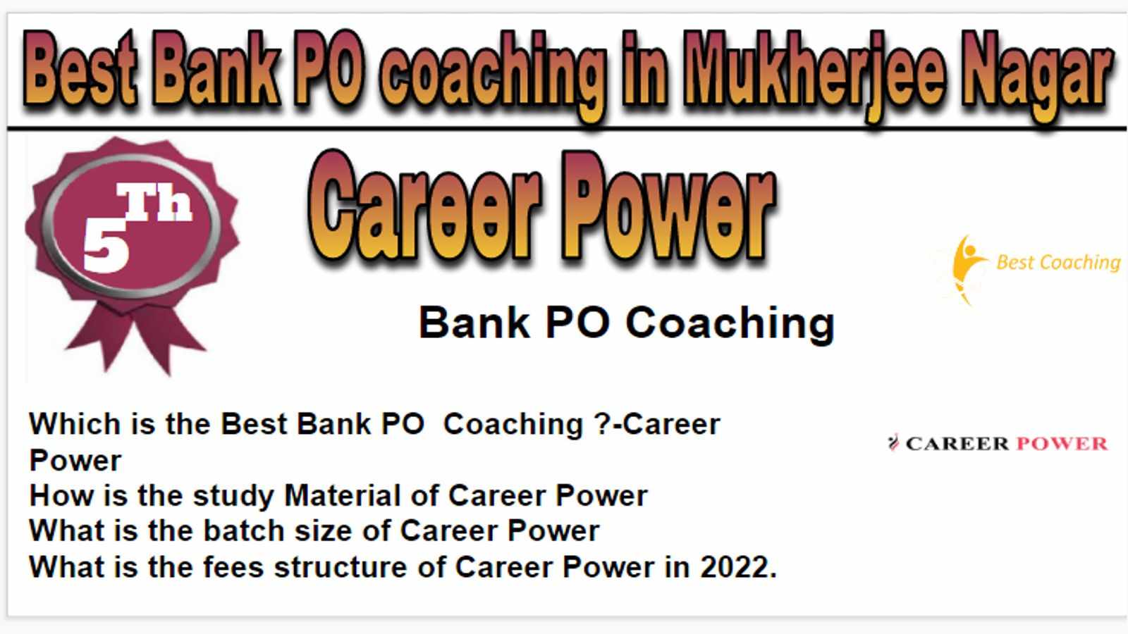 Best Bank PO Coaching in Mukherjee Nagar