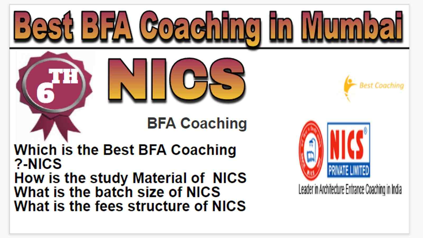 Rank 6 best BFA coaching in Mumbai