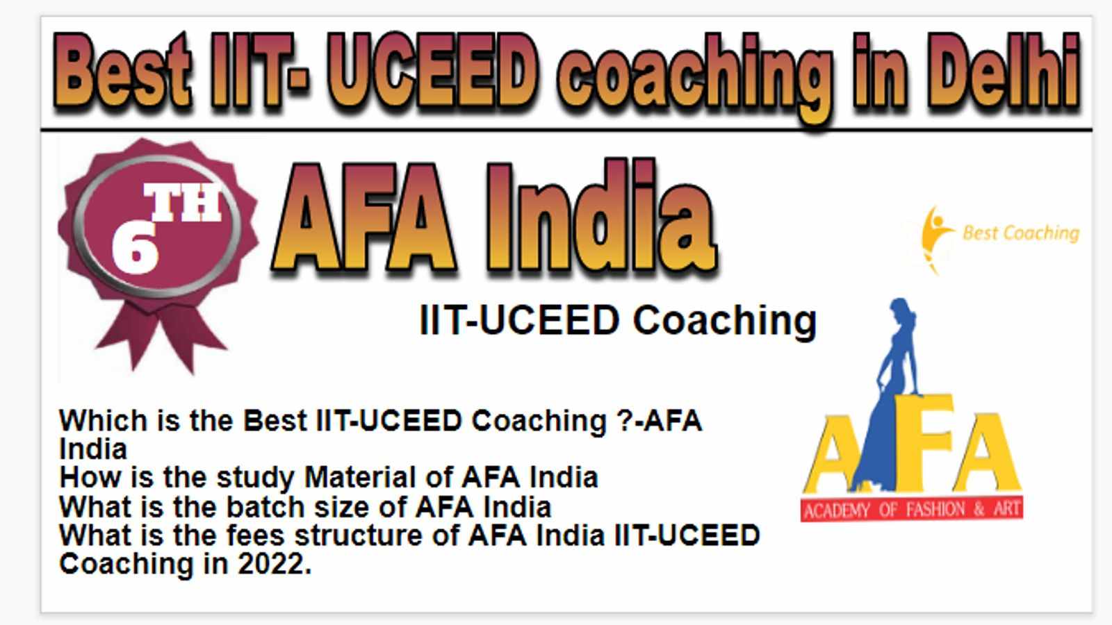 Rank 6 Best IIT- UCEED coaching in Delhi