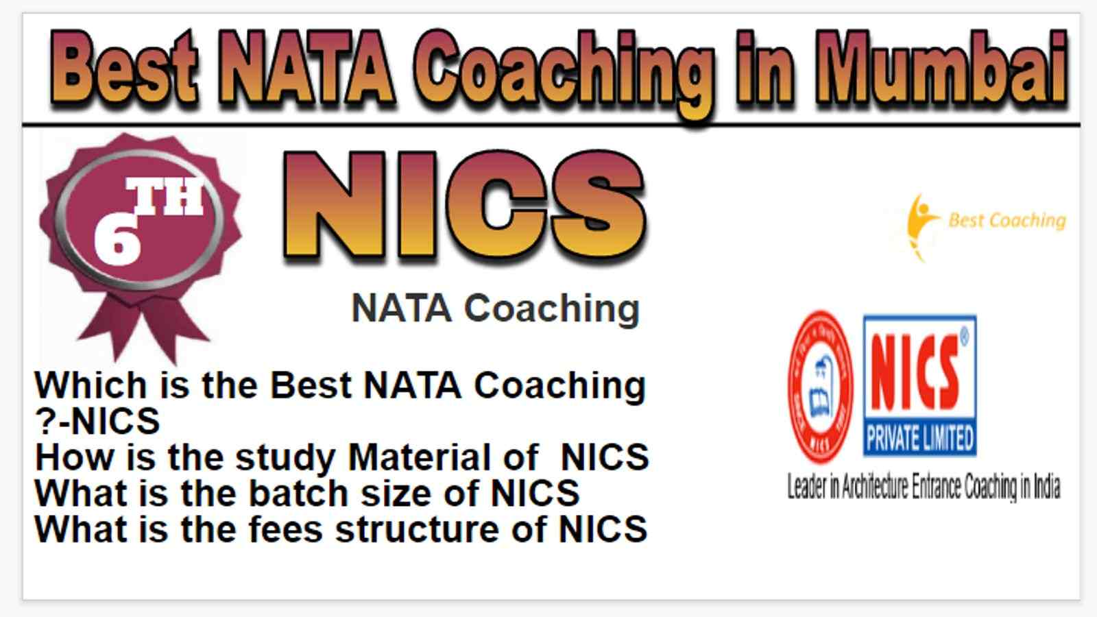 Rank 6 best NATA coaching in Mumbai