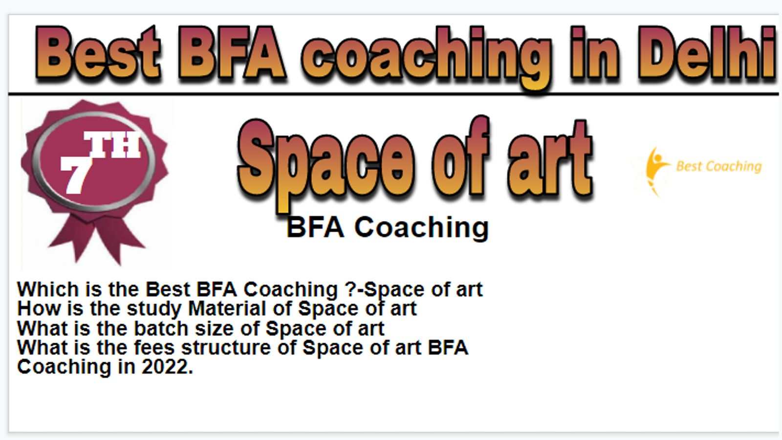 Rank 7 Best BFA coaching in Delhi