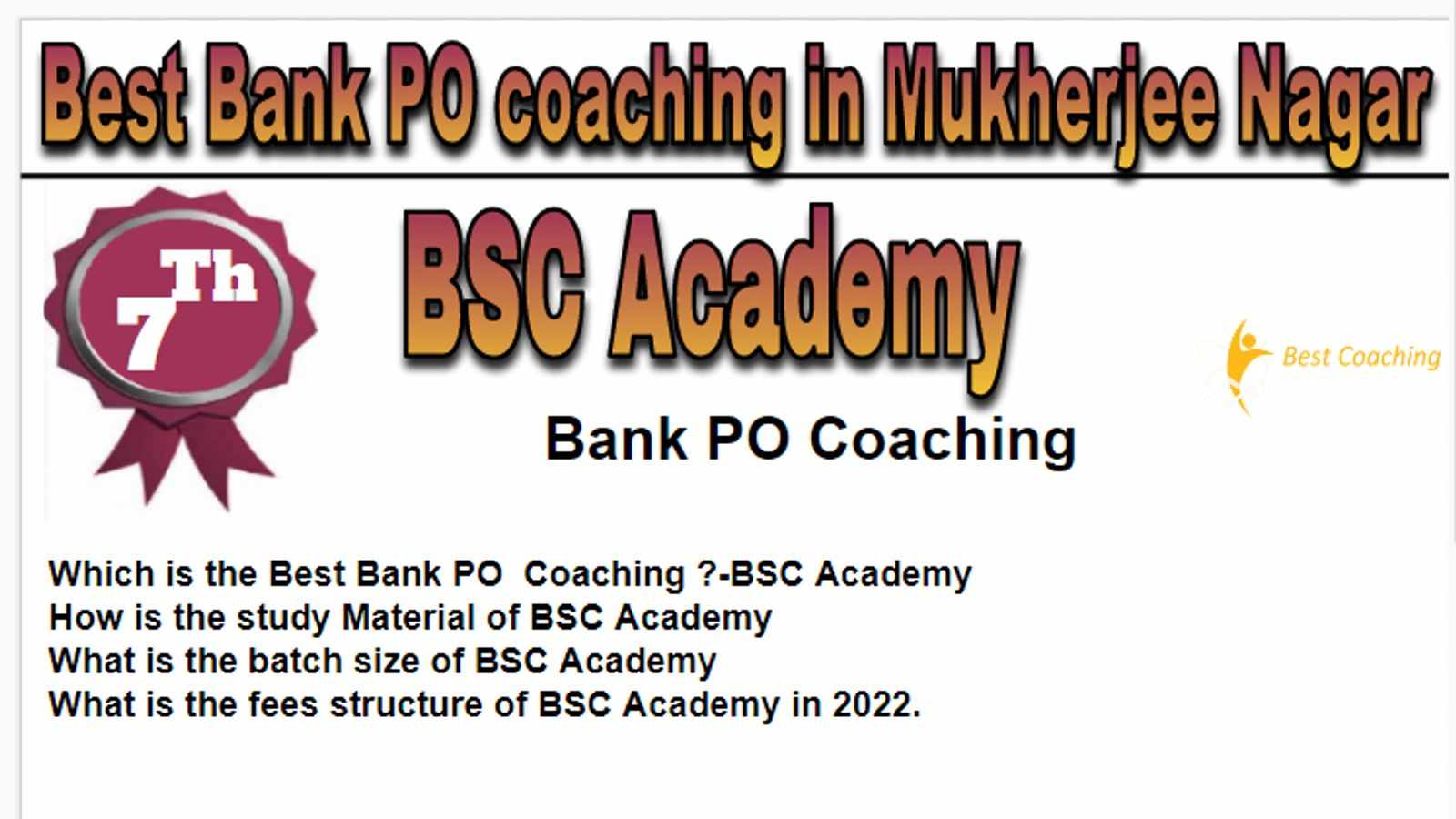 Best Bank PO Coaching in Mukherjee Nagar