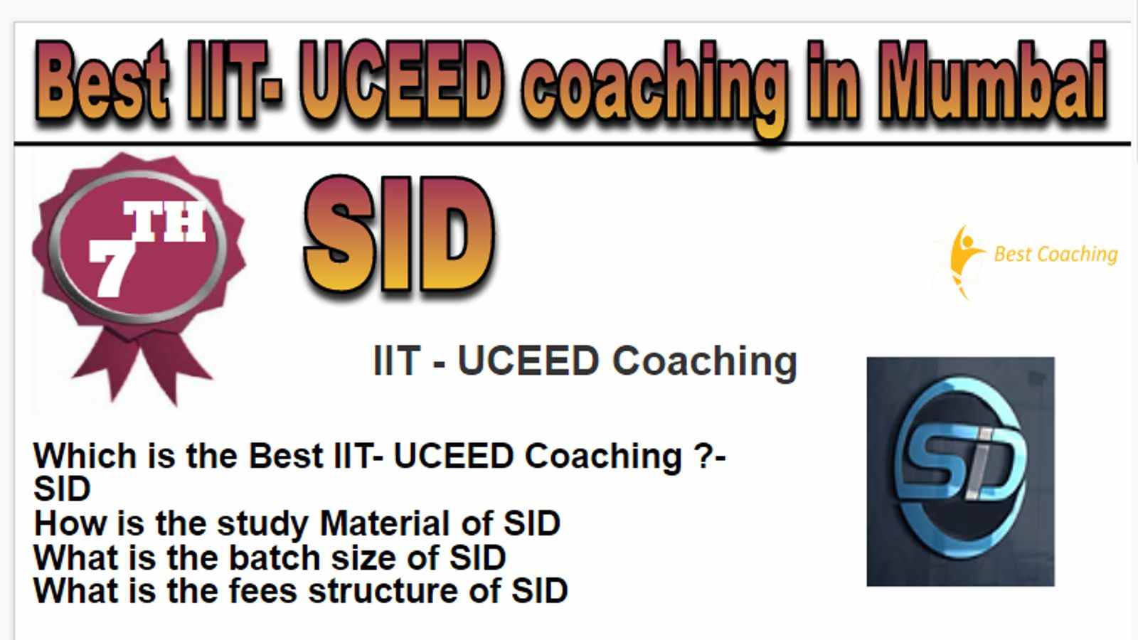 Rank 7 Best IIT- UCEED coaching in Mumbai