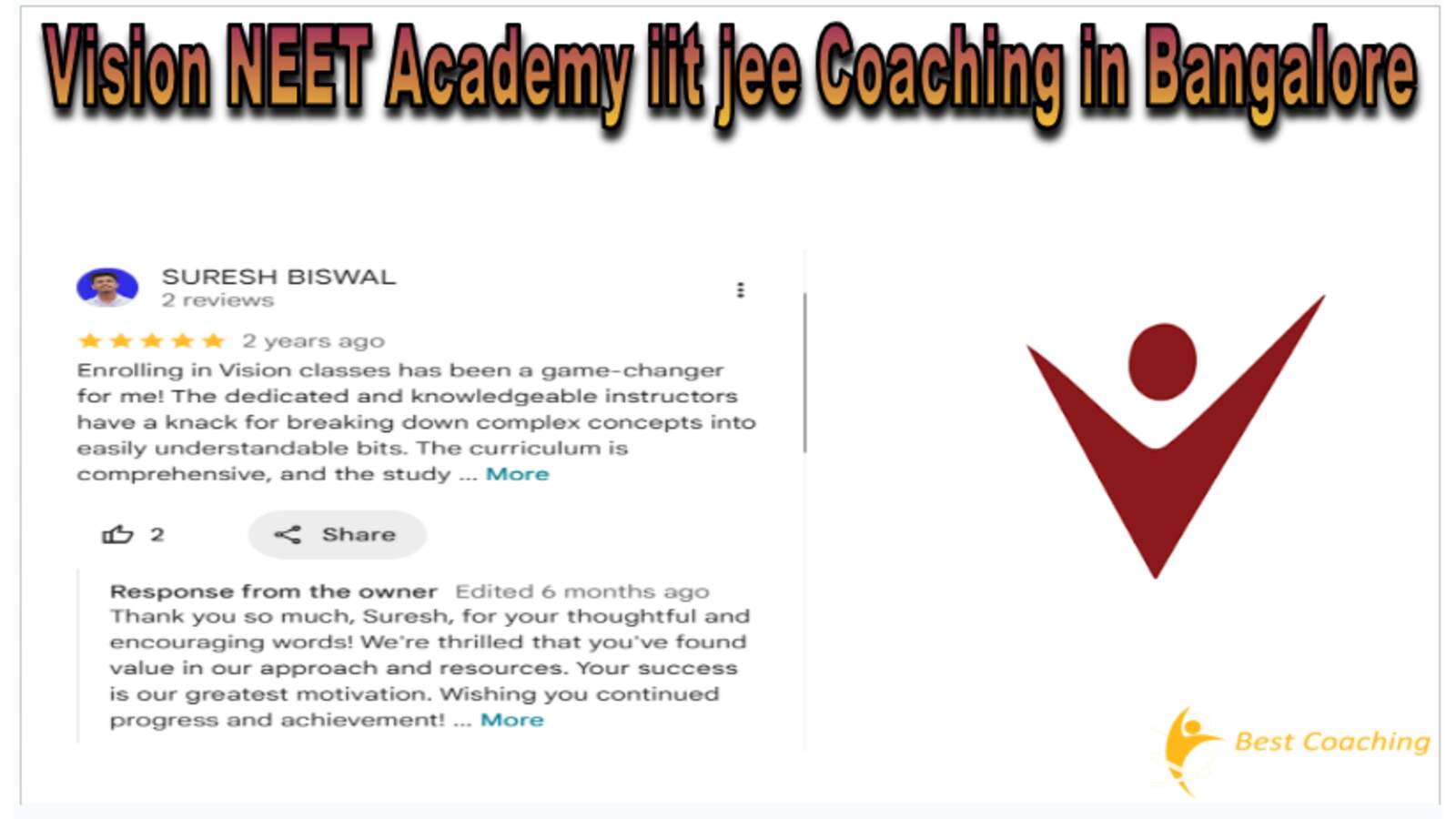 Vision NEET Coaching Bangalore