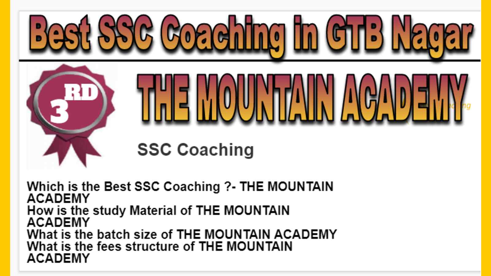 Rank 3 Best SSC Coaching in GTB Nagar