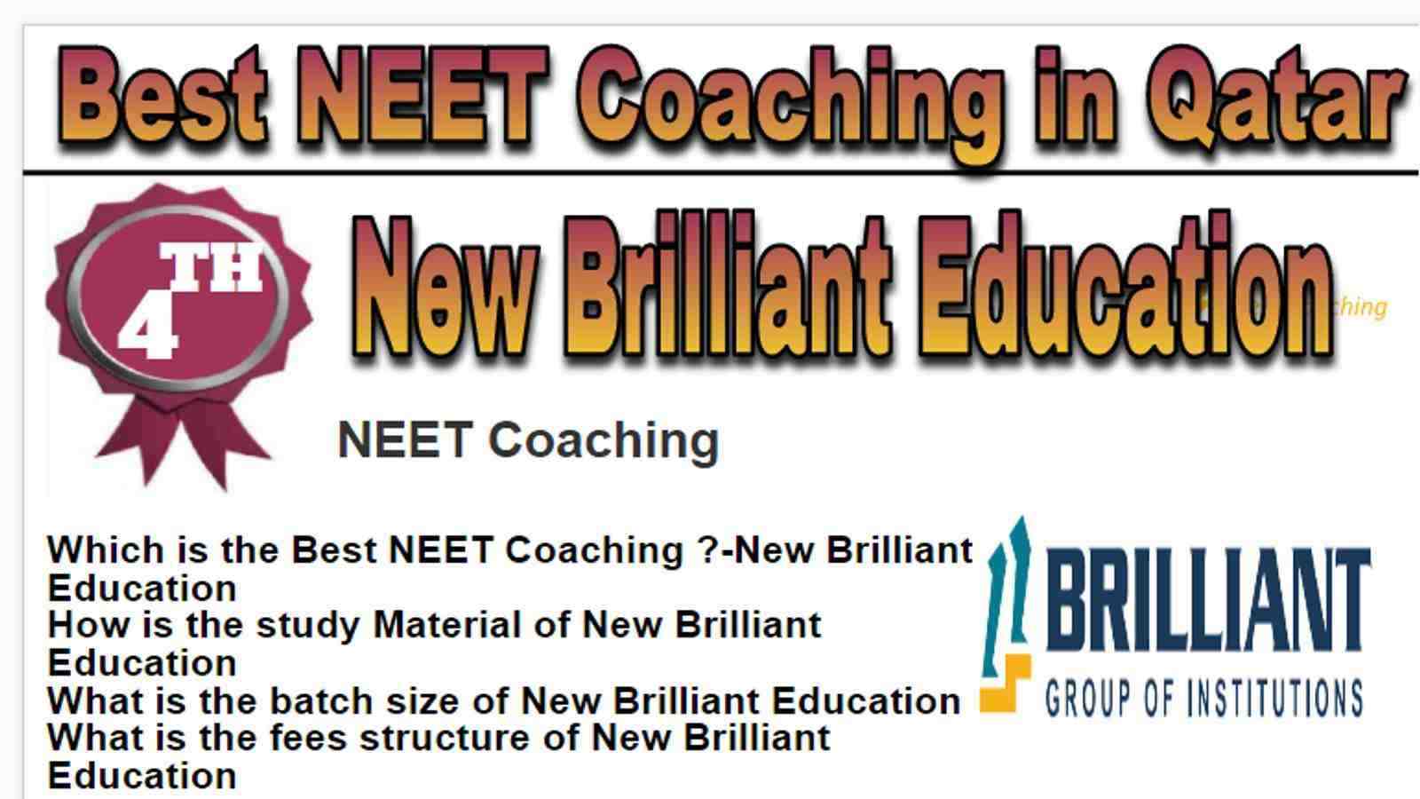 Rank 4 Best NEET Coaching in Qatar