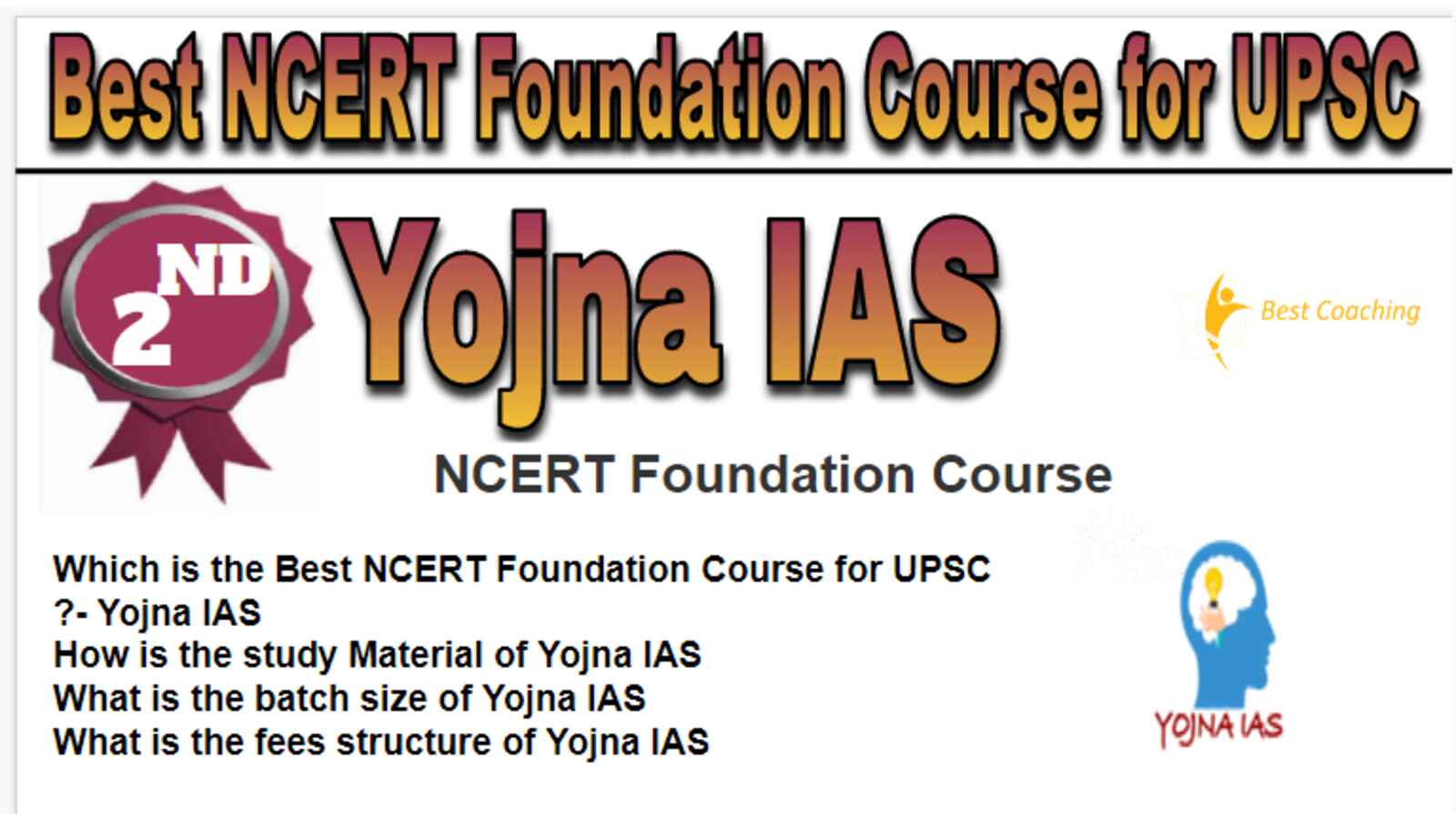 Rank 2 Best NCERT Foundation Course for UPSC 