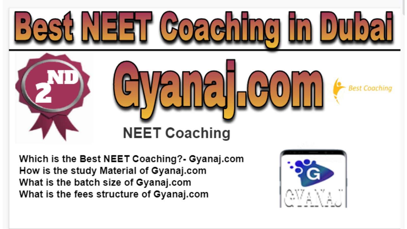 Rank 2 Best NEET Coaching in Dubai