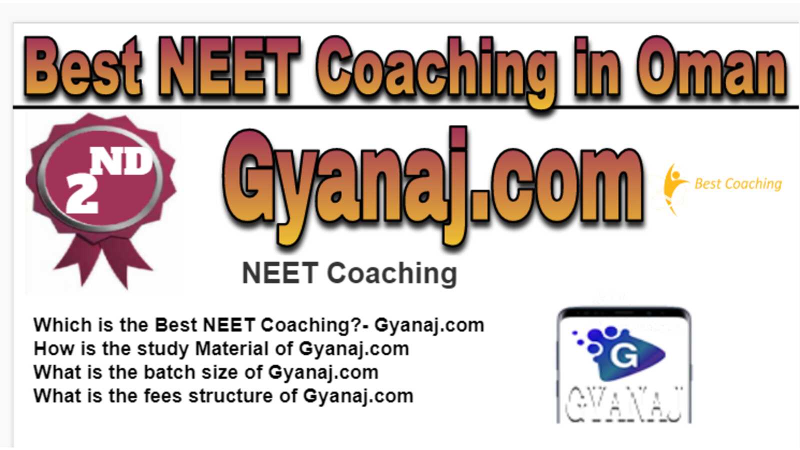Rank 2 Best NEET Coaching in Oman