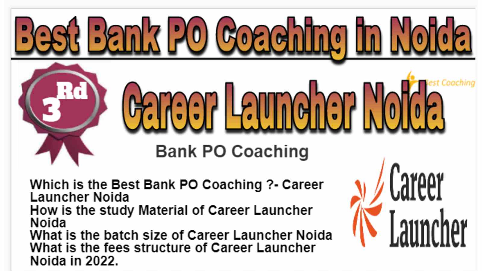 Rank 3 Best Bank PO Coaching in Noida
