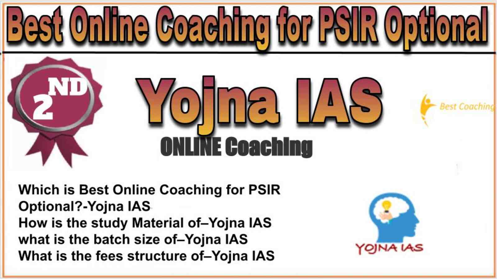 Rank 2 best online coaching for PSIR Optional