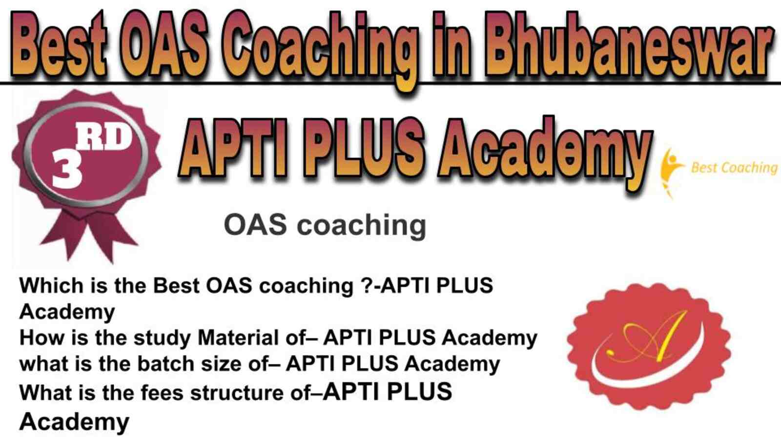 Rank 3 best OAS coaching in Bhubaneswar