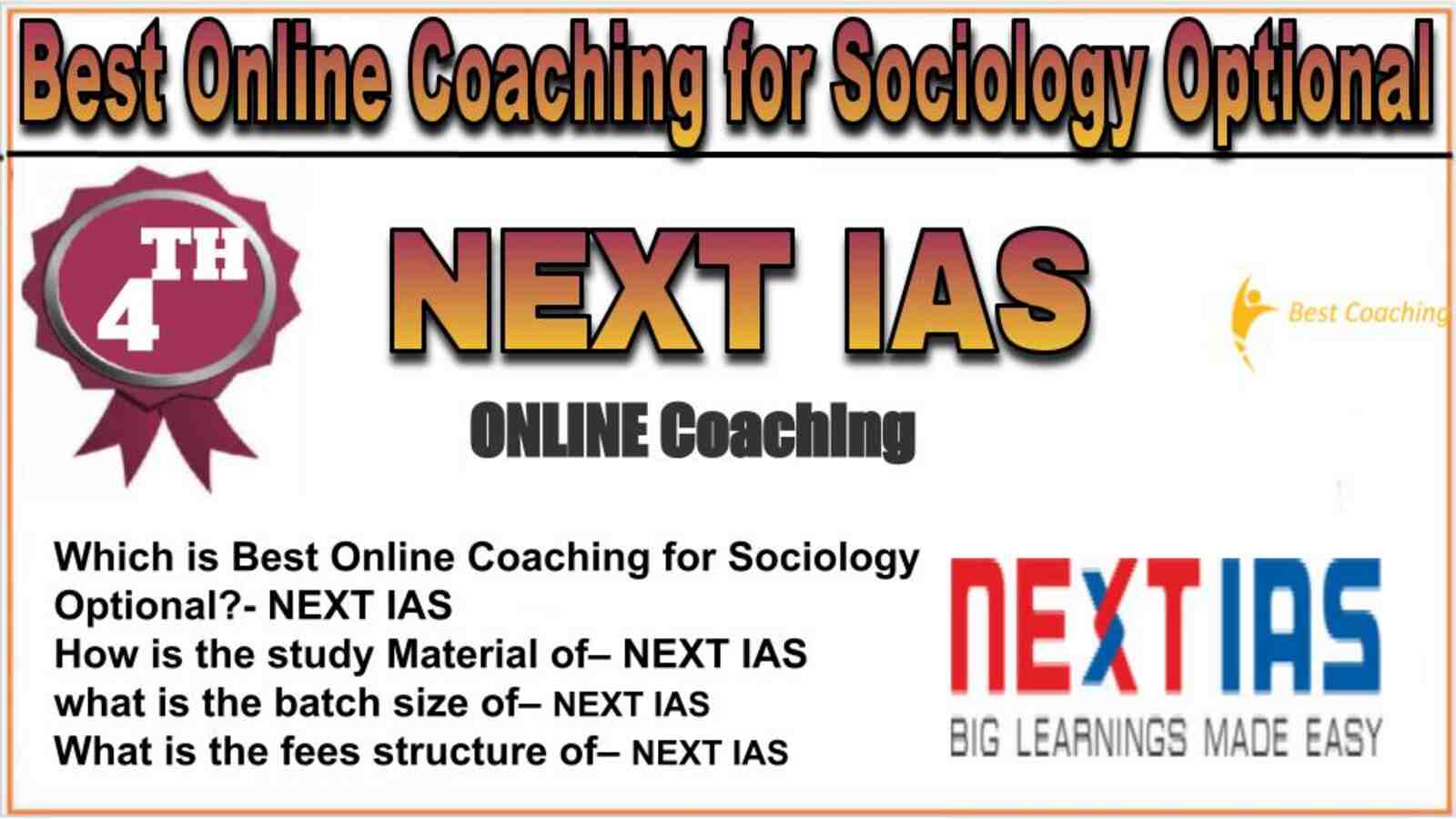 Rank 4 best online coaching for Sociology Optional