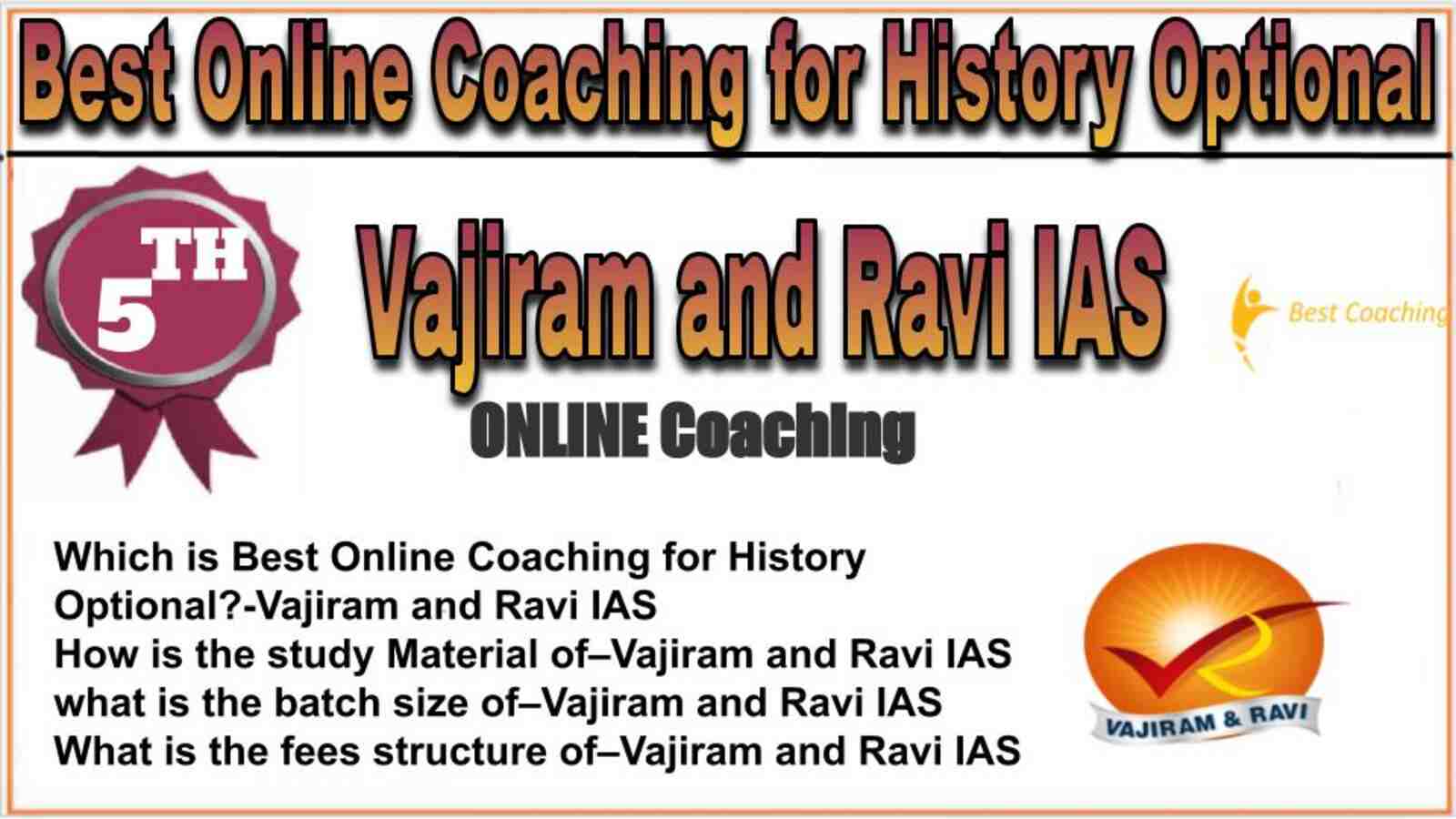 Rank 5 best online coaching for History Optional