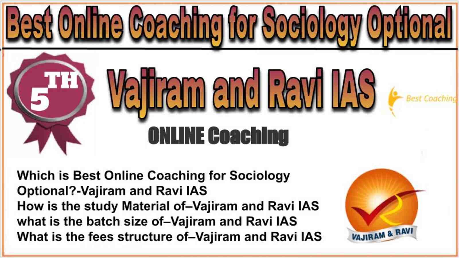 Rank 5 best online coaching for Sociology Optional