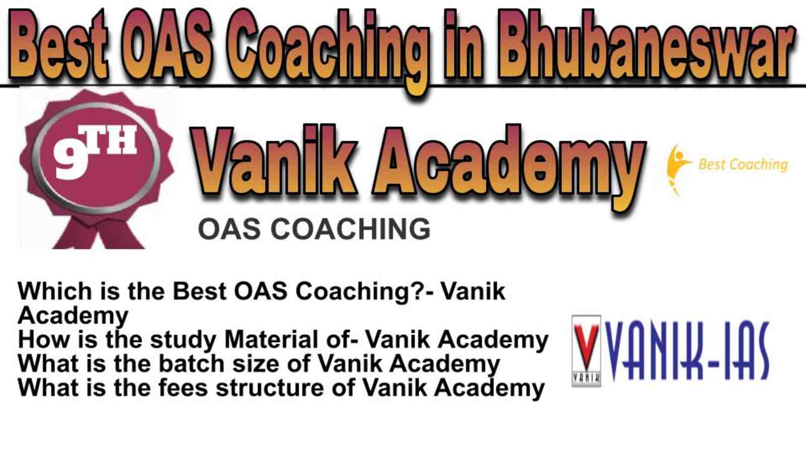 Rank 9 best OAS coaching in Bhubaneswar