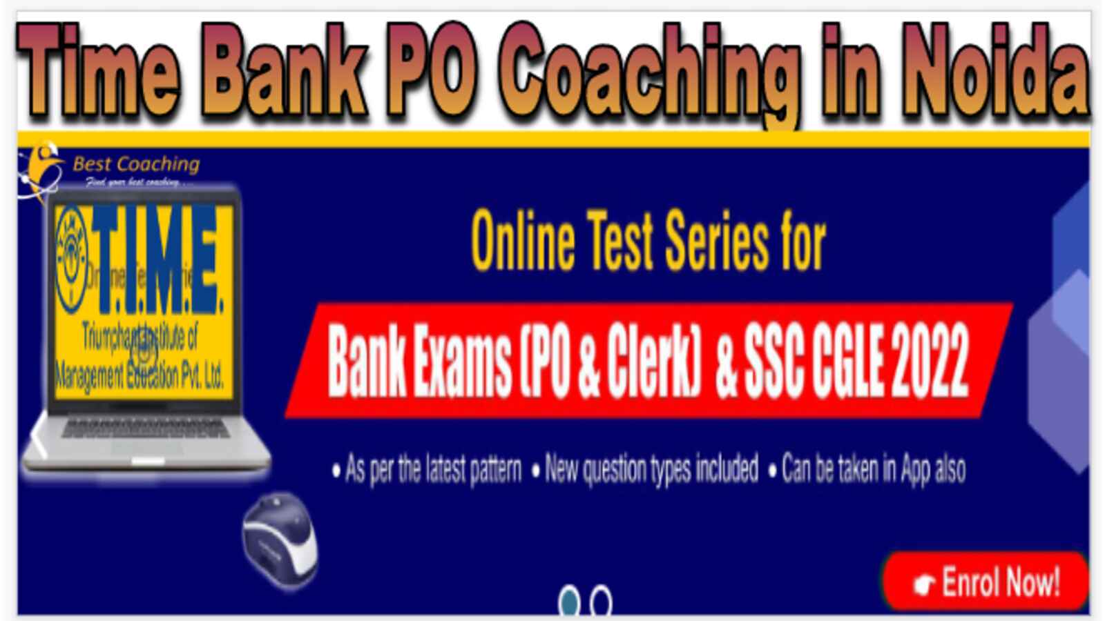 Time Bank PO Coaching in Noida