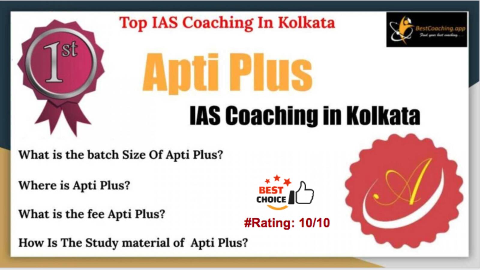 Best IAS Coaching in Kolkata Rank 1st