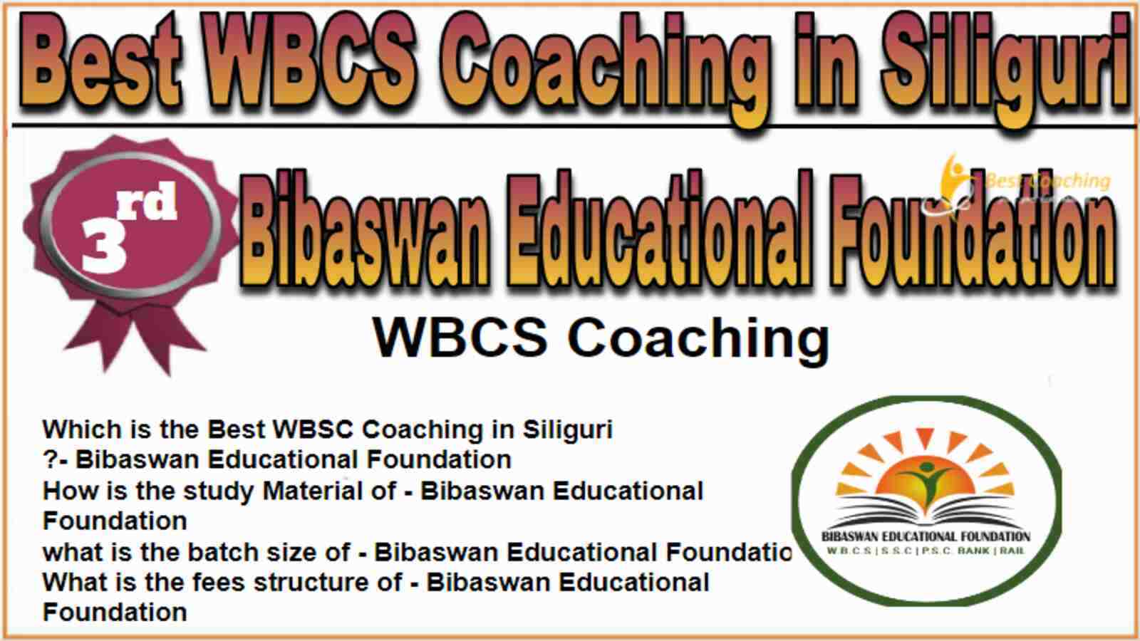 Rank 3 Best WBCS Coaching in Siliguri