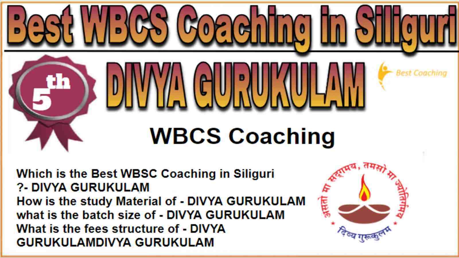 Rank 5 Best WBCS Coaching in Siliguri