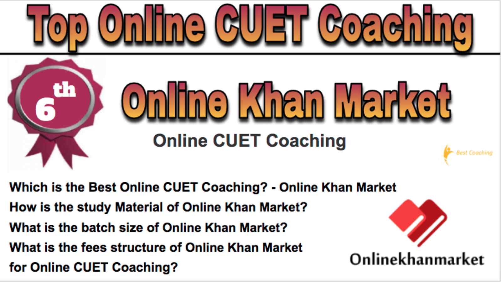 Rank 6th Top Online CUET Coaching