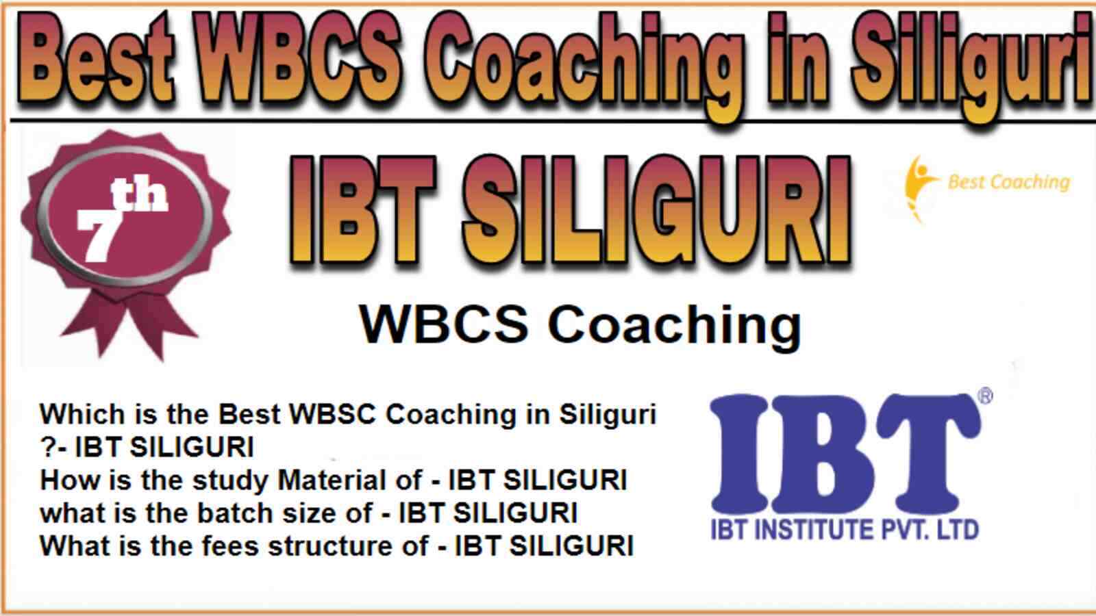 Rank 7 Best WBCS Coaching in Siliguri