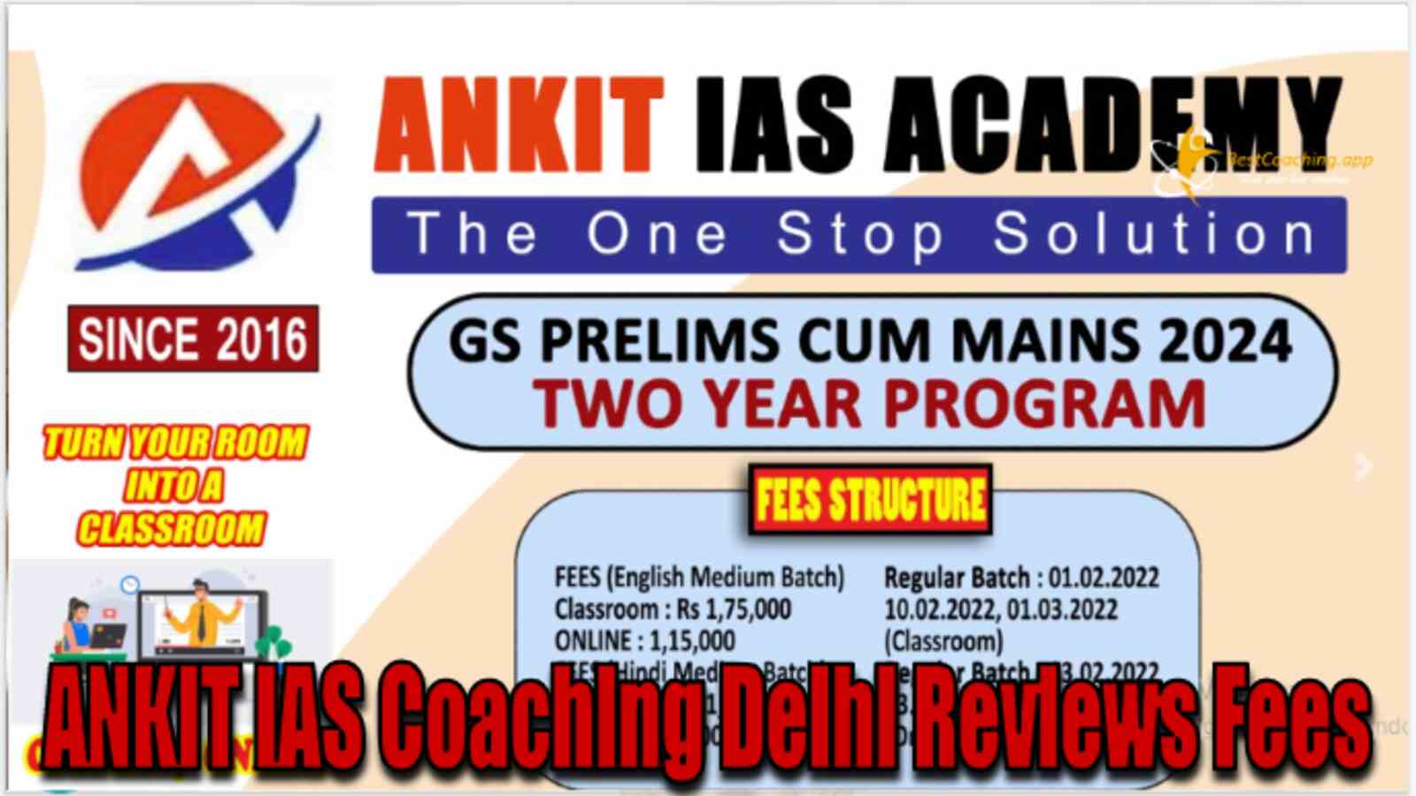 ANKIT IAS Coaching Delhi Review Fees