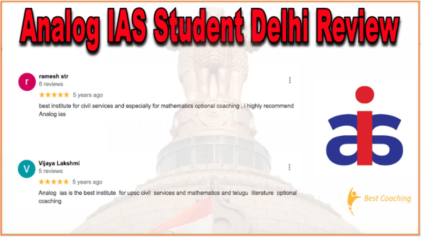 Analog IAS Student Delhi Review