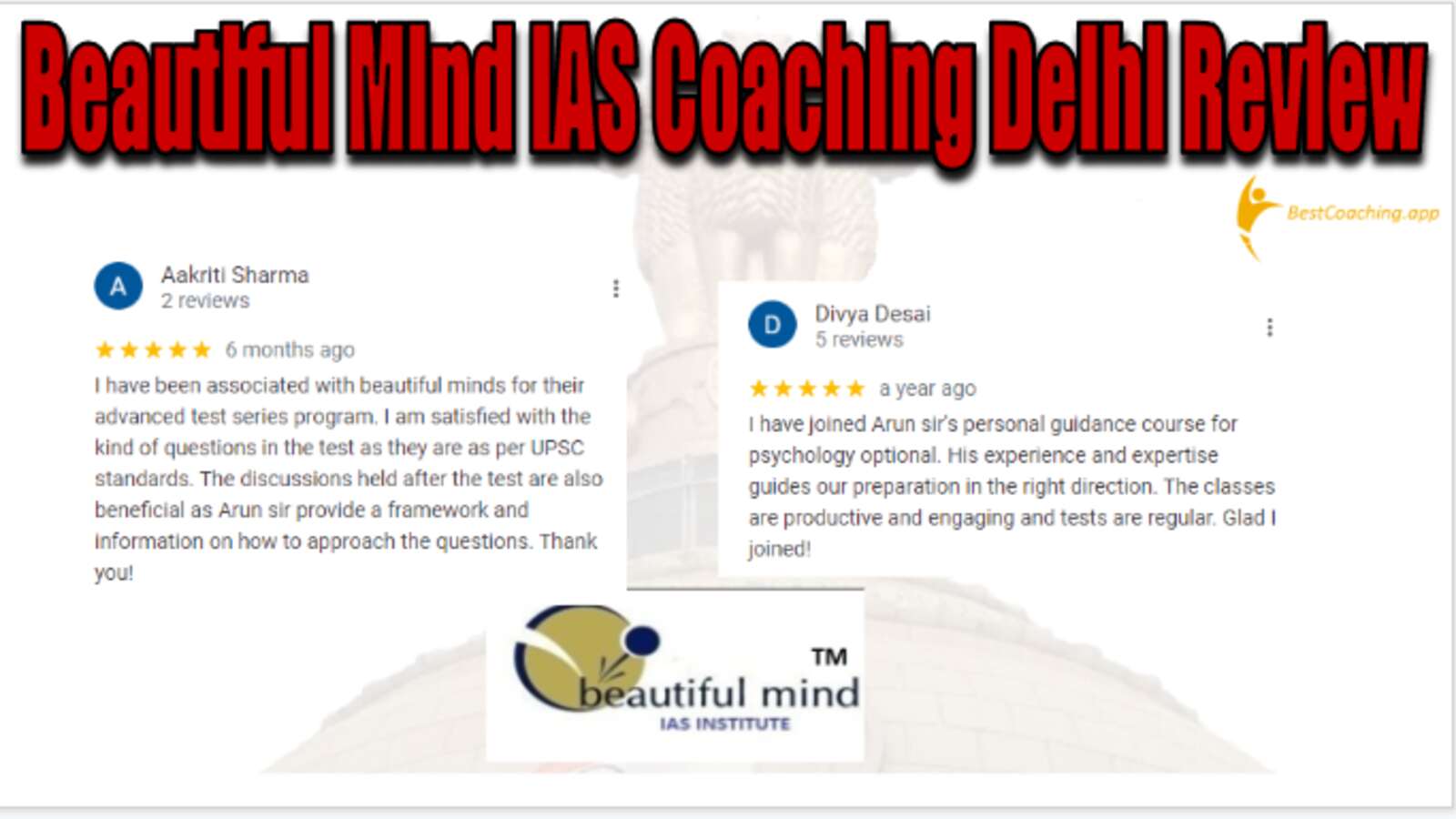 Beautiful Mind IAS Coaching Delhi Reviews
