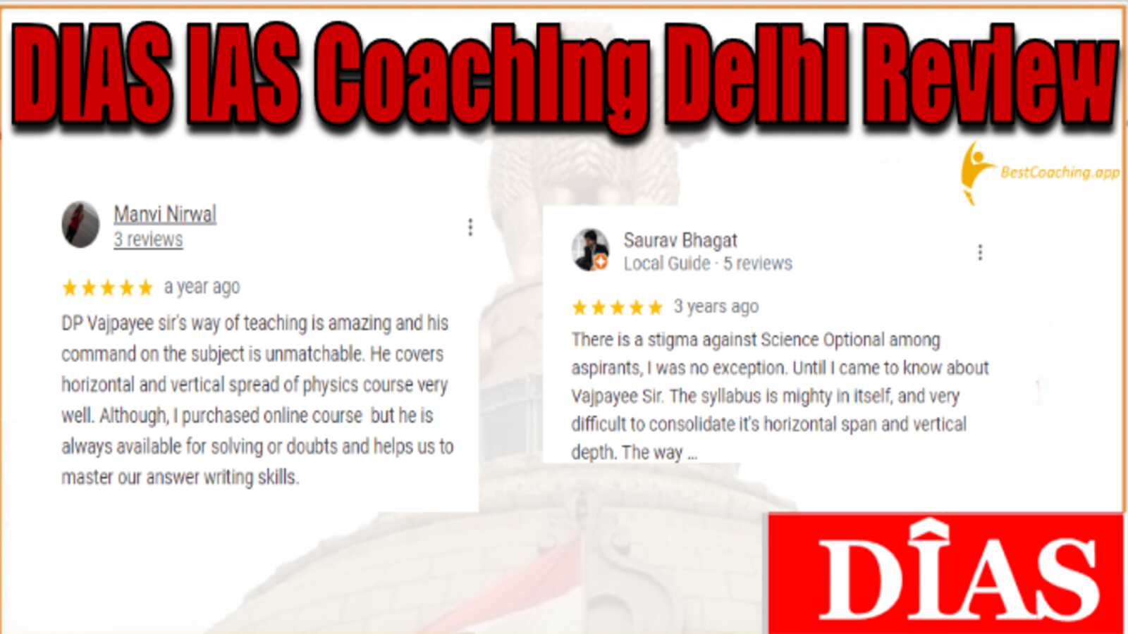 DIAS IAS Coaching Delhi Review