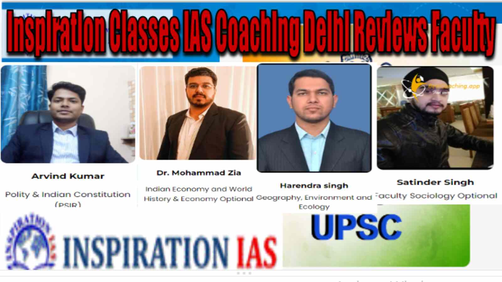 Inspiration Classes IAS Coaching Delhi Review Faculty