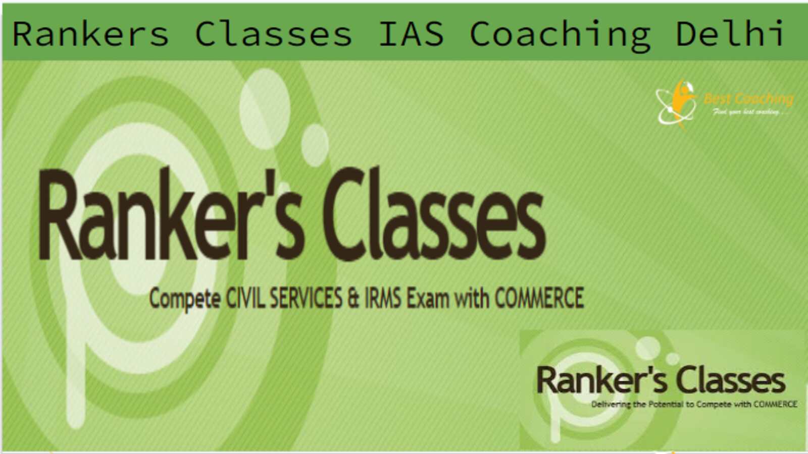 Ranker’s Classes IAS Coaching Delhi