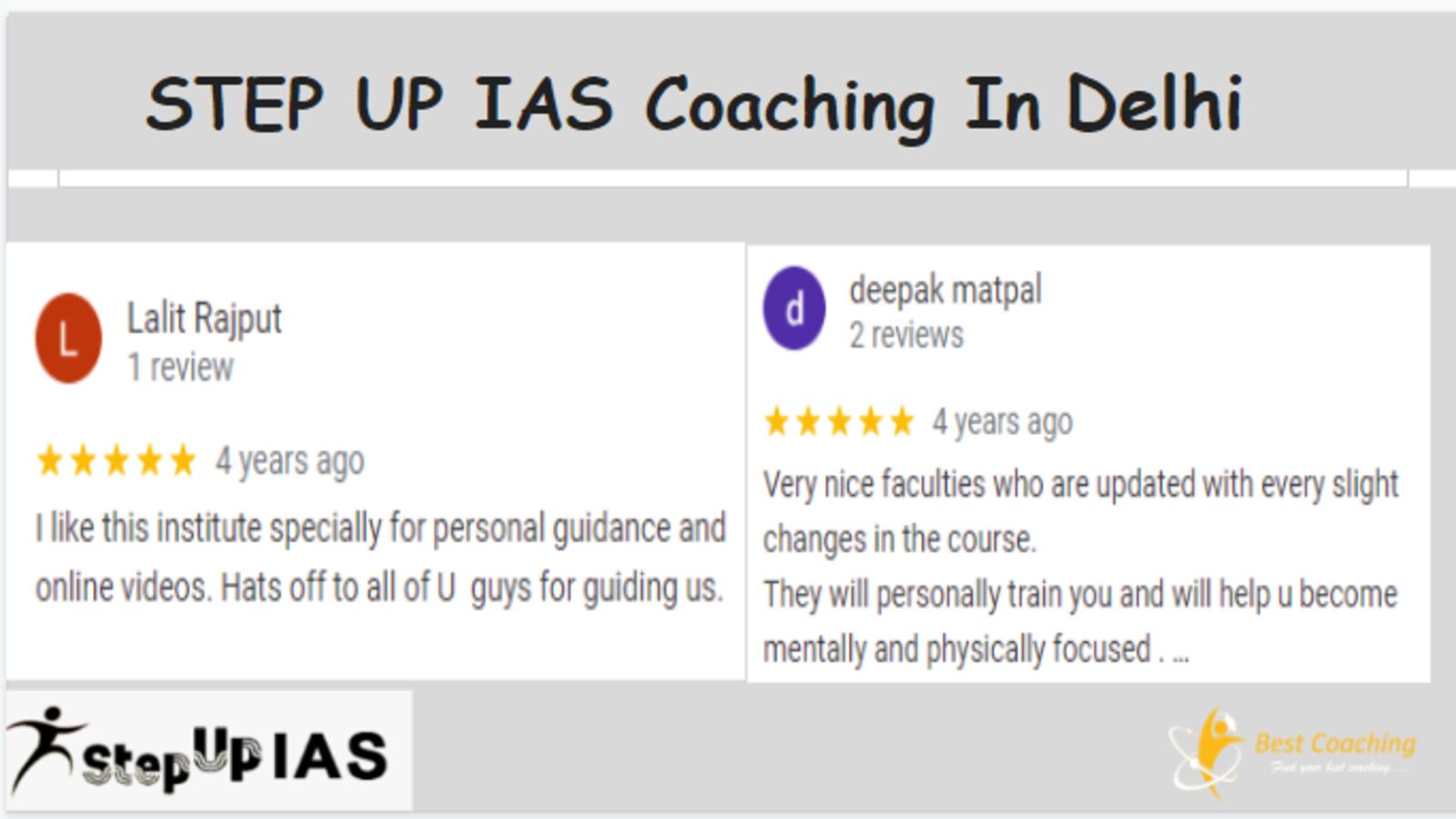 STEP UP IAS Coaching Delhi reviews