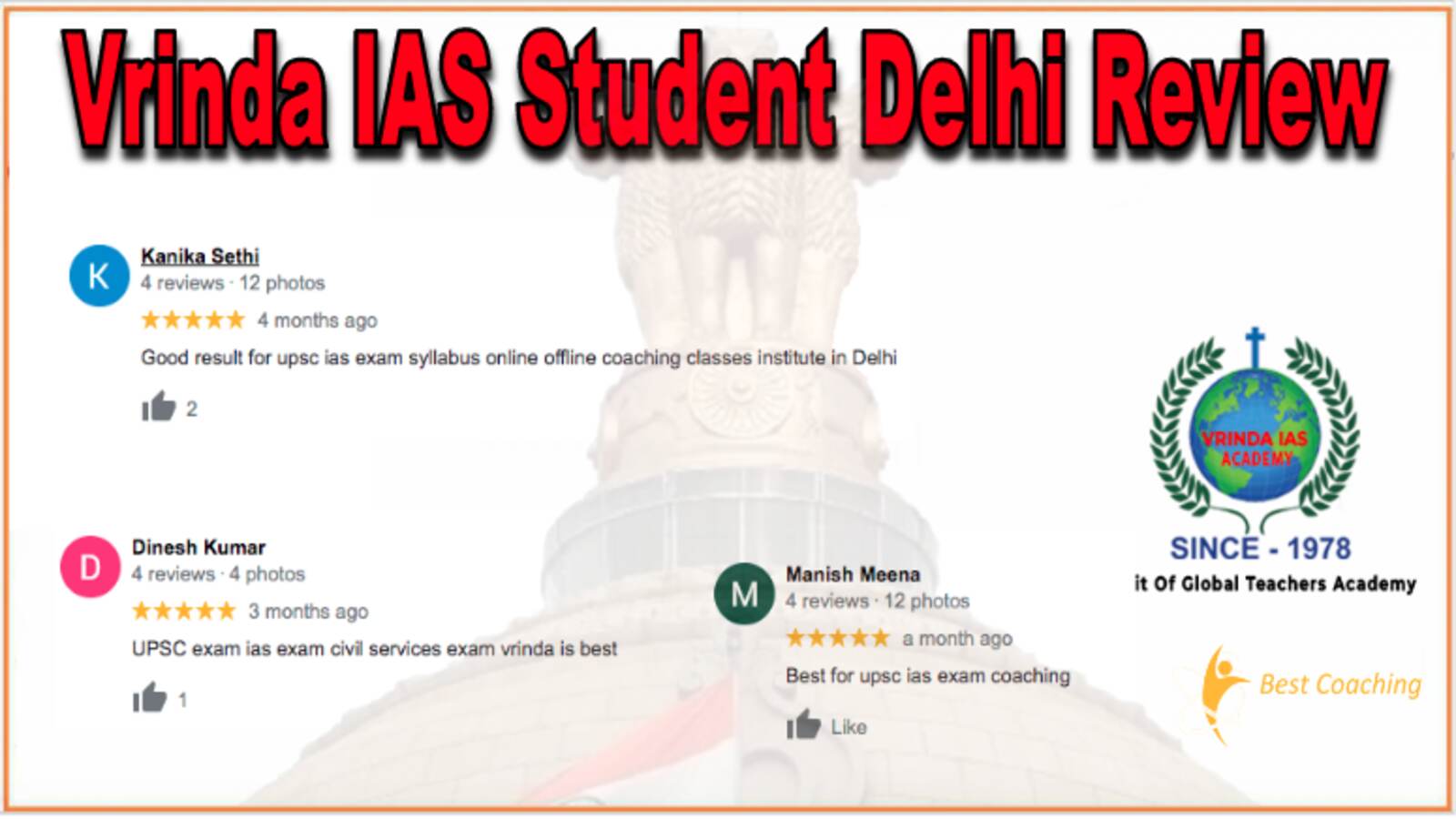 Vrinda IAS Student Delhi Review